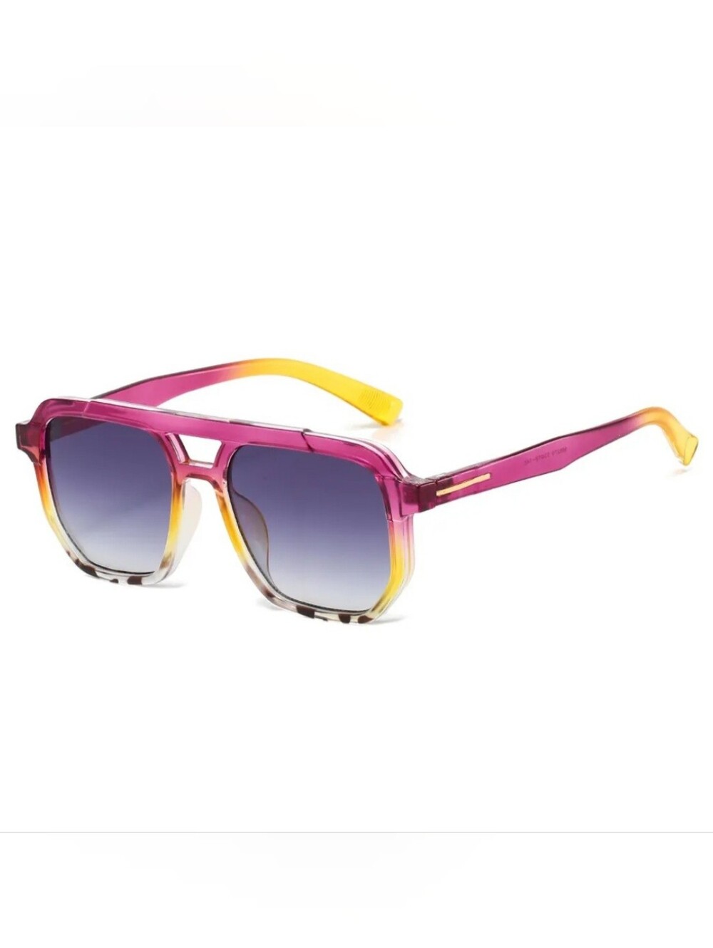 Women’s Gradient Pink to Yellow Fashion Sunglasses